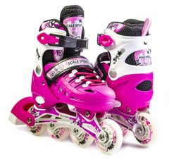 Ролики Scale Sport Pink LF 905, размер 29-33