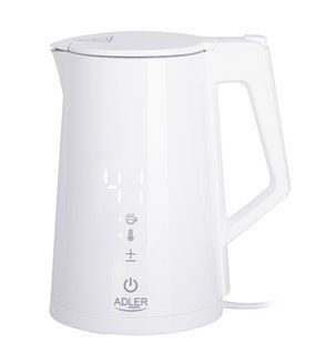 Электрочайник Adler AD 1345 белый LED с регулировкой температуры 1,7л STRIX
