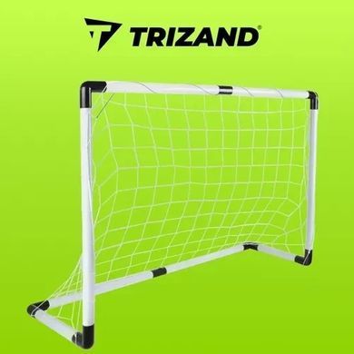 Футбольные ворота детские Trizand 23459 (120&times;80 см) + мяч и насос, набор для футбола 3-в-1