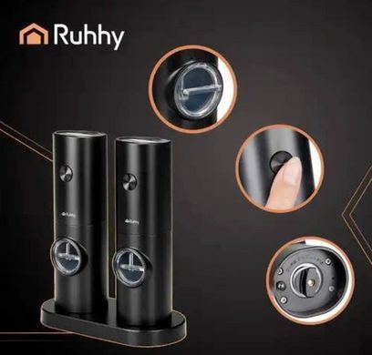 Набор электрических мельниц для соли и перца Ruhhy 25558 (2 шт.) с подсветкой
