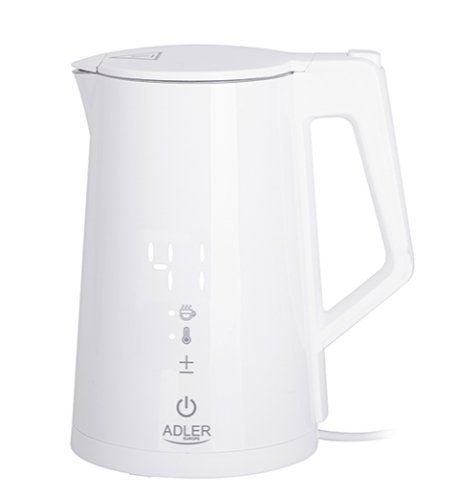Электрочайник Adler AD 1345 белый LED с регулировкой температуры 1,7л STRIX