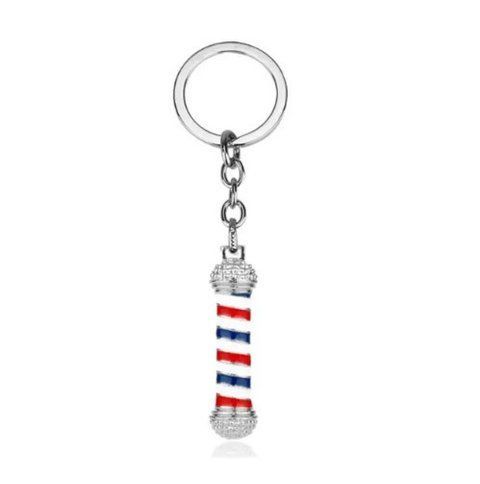 Брелок золотистый BarberShop Silver для ключей, подарок для парикмахера