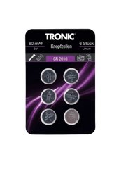 Батарейка таблетка 6 шт CR 2016 TRONIC металик