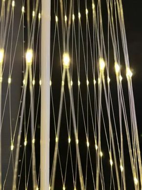 Новогодняя конусная елка светодиодная 250см LED гирлянда 480 лампочек Теплый белый, 8 режимов,
