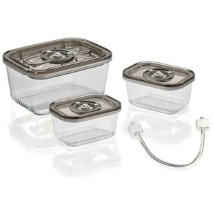 Набір скляних контейнерів для вакуумного пакувальника Caso VacuBoxx Eco-Set 1177С