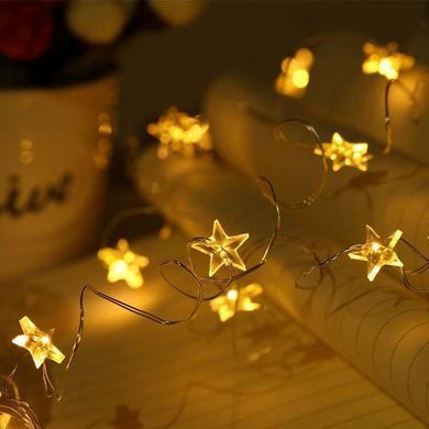 Світлодіодні гірлянди 20led Зірочки 2,3 м з батарейками в комплекті