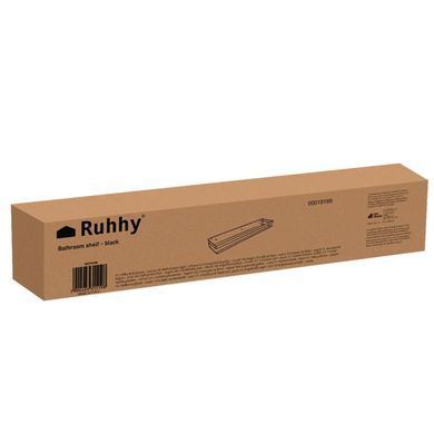 Полка для ванной комнаты черная Ruhy 28158