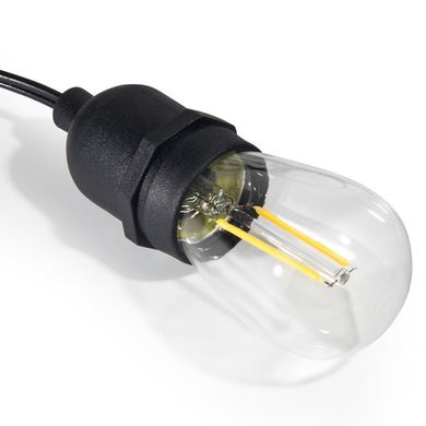Вулична гірлянда з ретро лампами LED Edison 10шт, 220V, 10метрів з перехідником