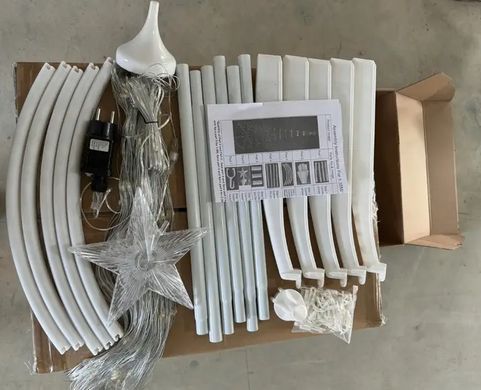 Новогодняя конусная елка светодиодная 250см LED гирлянда 480 лампочек Теплый белый, 8 режимов,