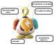 Разноцветный кубический мяч Busy Ball для увлечения, сенсорики и развития интеллекта.