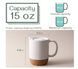 Керамическая кофейная кружка OldBro classic White 414мл с пробковым дном и крышкой