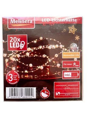 Светодиодные гирлянды 20led Жемчуг 2,3 м, с батарейками в комплекте