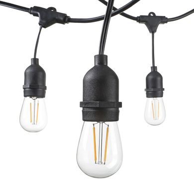 Вулична гірлянда з ретро лампами LED Edison 15шт, 220V, 10 метрів з перехідником