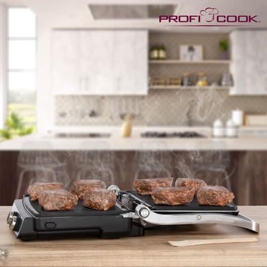 Гриль электрический контактный прижимной ProfiCook PC KG 1029 2000 Вт нержавеющая сталь
