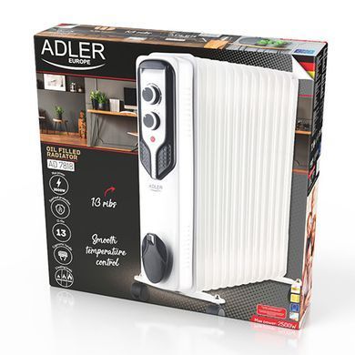 Масляный радиатор Adler AD 7818, 2500 Вт, 13 секций