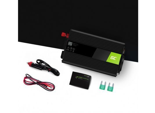 Перетворювач напруги інвертор Green Cell 12V на 230V 300W/600W Чистий синус (INV05DE)