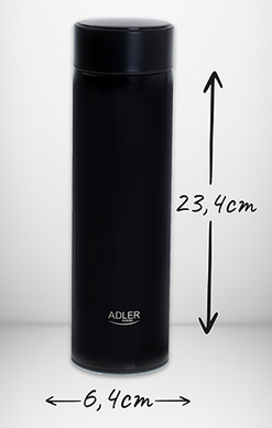 Термос 473мл Adler AD 4506w LED чорний