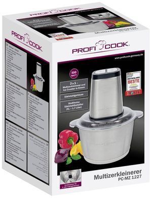 Чоппер измельчитель Profi Cook PC MZ 1227 500 Вт чаша 1.7 л из нержавеющей стали