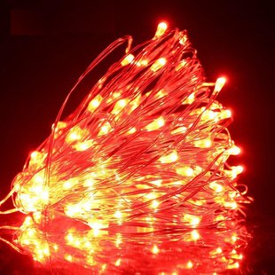 Светодиодная гирлянда LTL Капля росы длина 10м 100led Красная Red батарейки