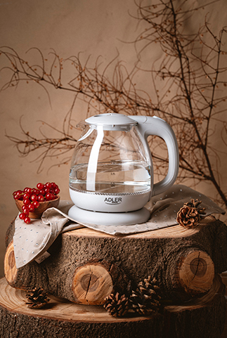 Чайник Adler AD 1283G Grey стеклянный 1.0л