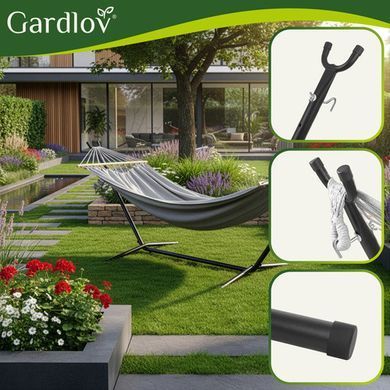Садовый гамак 200x150 см Gardlov с каркасом 27293