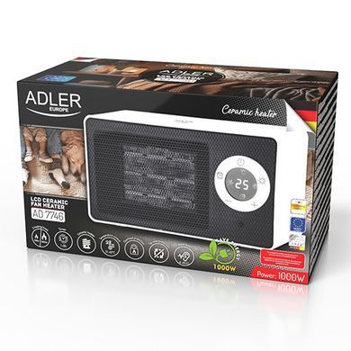 Керамический обогреватель Adler AD 7746, вентилятор с ЖК-дисплеем