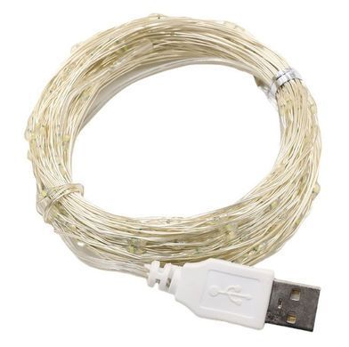 Гірлянда 200 led нитка довжина 20м c USB для 5v, powerbank