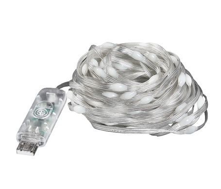 Улична светодиодная гирлянда лента 200 LED USB с пультом ДУ большие капли 20 метров белый 8 режимов