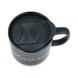 Керамическая кофейная кружка OldBro blackingBlack 414мл с пробковым дном и крышкой