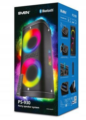Портативна колонка SVEN PS-930 150 Вт караоке Bluetooth FM RGB TWS