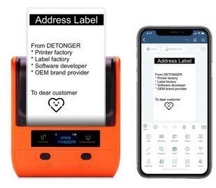 Портативний термопринтер етикеток Detonger DP30S 40x60mm