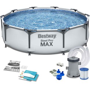 Каркасный бассейн Bestway 56408, размер 305 x 76 см с фильтрующим насосом