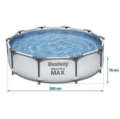 Каркасный бассейн Bestway 56408, размер 305 x 76 см с фильтрующим насосом