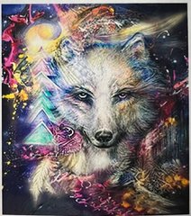 Діамантова мозаїка 30х30 см 5D Fantazy Wolf