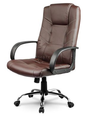Шкіряне офісне крісло Eago EG-221 чорне