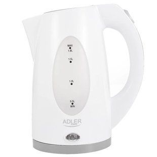 Чайник пластиковый ADLER AD 1208 1,8л 2200Вт Белый