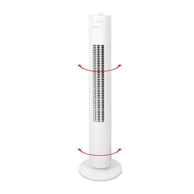 Вентилятор колонний підлоговий Clatronic TVL 3370 White безшумний кімнатний вентилятор колонка з таймером та автоповоротом білий