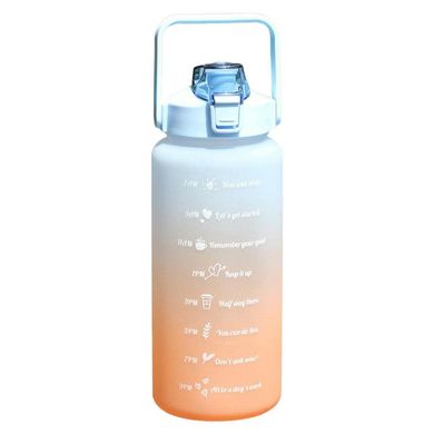 Спортивна пляшка для води об'ємом 2 літри, BOTTLE gym navy/orange