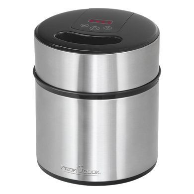 Мороженица Profi Cook PC ICM 1140 12 Вт 1.8 л из нержавеющей стали с дисплеем