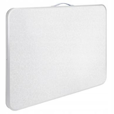 Складной кемпинговый стол KRUMAD 70&times;60&times;50 см, алюминиевый, с ручкой, до 20 кг, светло-серый
