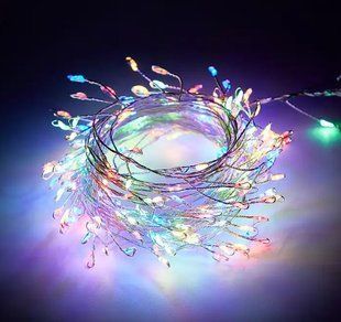 Світлодіодна гірлянда крапля нитка LTL довжина 2,5 м 25led батареї різнокольорова RGB