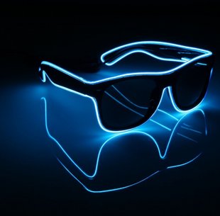 Окуляри світлодіодні сонцезахисні El Neon blue ray неонові