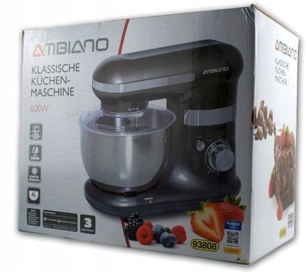 Кухонный миксер планетарный Ambiano 600вт, графит