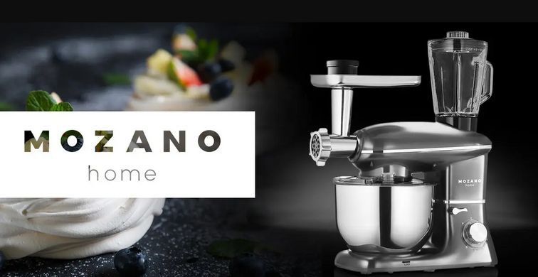 Планетарний кухонний комбайн Mozano Kitchen Assistant 6 в 1, 3200 Вт, чаша 6.2 л