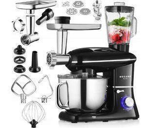 Планетарний кухонний комбайн Mozano Kitchen Assistant 6 в 1, 3200 Вт, чаша 6.2 л AGD/WORK/02#ЧОРНИЙ