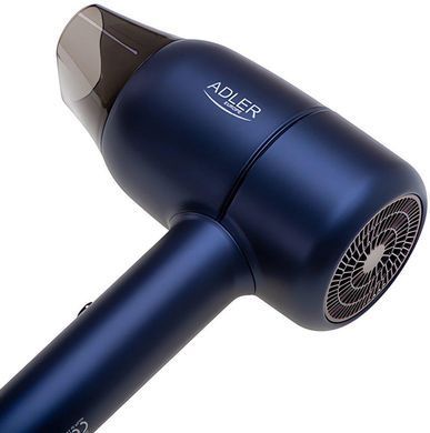 Фен для волосся Adler AD 2279B 1800 Вт синий с ионизацией и холодным воздухом, Мощный компактный фен с концентратором