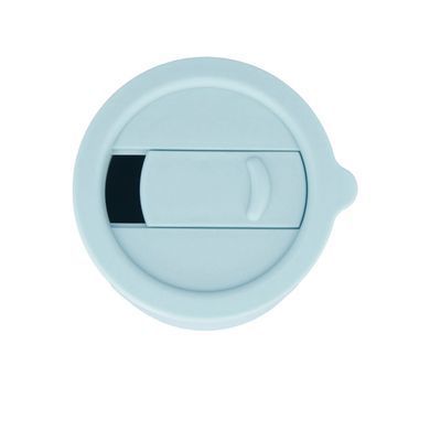 Кофейные чашки 295мл с крышками Cute Travel Mugs с защитным силиконовым чехлом light blue