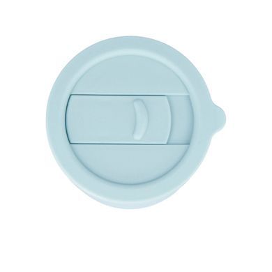 Кофейные чашки 295мл с крышками Cute Travel Mugs с защитным силиконовым чехлом light blue