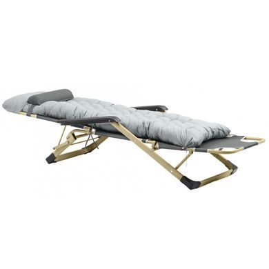 Крісло-шезлонг ліжко розкладне X-Treme CLC-837 сіре з матрацом 178х61х30 см