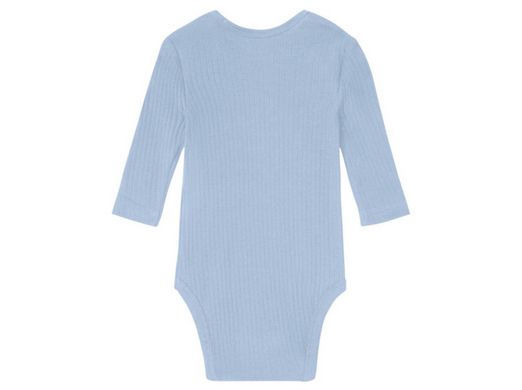 Бодик в рубчик Детская пижама из хлопка для мальчика 2шт комплект 2-6мес 62/68 Lupilu синий
